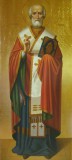 Икона Святого Николая Угодника - Николая Чудотворца с евангелием в руке