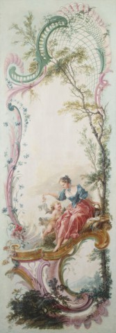 Жан Батист Пиллеман, орнамент с изображением девушки сидящей на пригорке и общающейся с ангелом