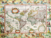 Старинная карта Виллема Блаю, 1635