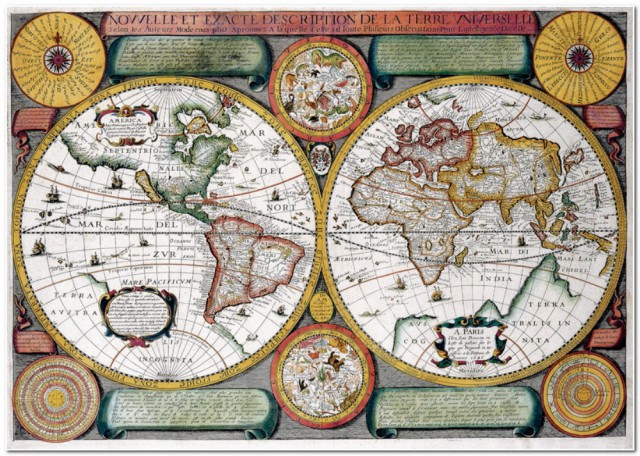 Петро Планцио, Античная карта мира, 1594