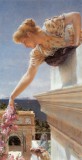 Лоуренс Альма-Тадем "Бог в помощь", девушка с цветами в руке