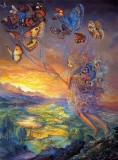 Джозефина Уолл "Вверх и в сторону", девочка-бабочка, летящая над горами