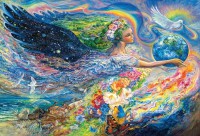Джозефина Уолл "Земной ангел", девушка-ангел парящая над землей и сеющая цветы