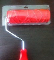 Валик красный резиновый с ручкой (текстура)