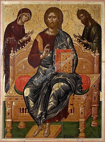 Неизвестный византийский мастер «Иисус Христос - Всевластитель», изображение библейского сюжета