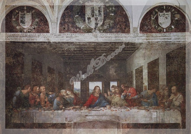 Леонардо да Винчи "Тайная вечеря", изображение библейского сюжета