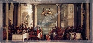 Паоло Веронезе "Пир в доме Симона", изображение библейского сюжета