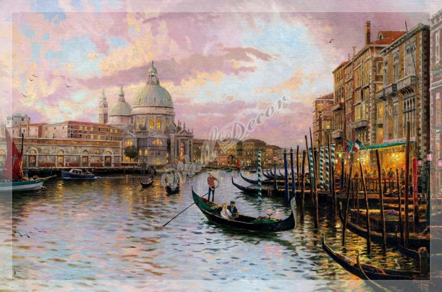 Томас Кинкейд "Венеция", изображение каналов венеции и архитектуры