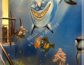 Художественная роспись подводный мир детская 4