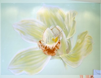 Барельеф в интерьере, цветок Орхидеи, артикул Б (6)