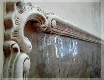 Венецианская штукатурка в интерьере в виде пано и багетом, выполненные работы, артикул ВШ17