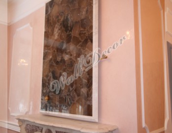 Венецианская штукатурка в интерьере декорирование камина, выполненные работы, артикул ВШ18