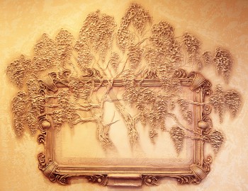 Барельеф 3Д-картины с деревьями