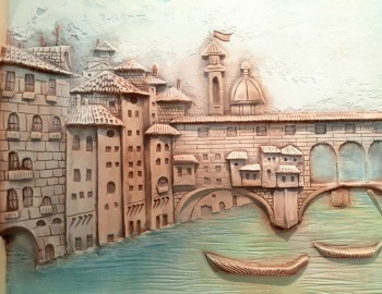 Фрагмент барельефа Мост Понте-Веккьо во Флоренции