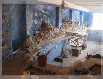 Художественная роспись стен бассейна мастерами Wall Decor