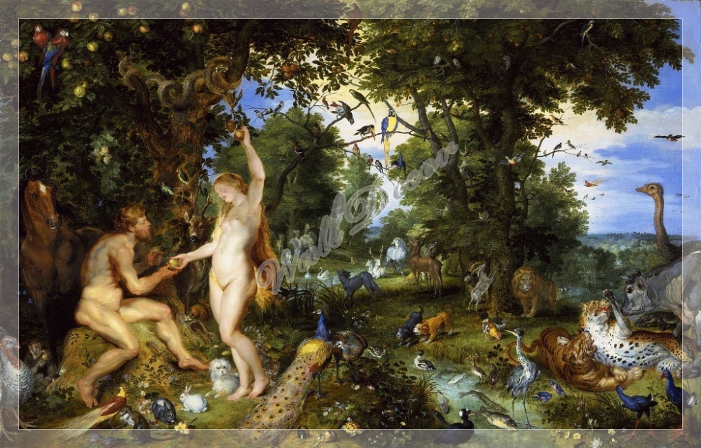 Питер Пауль Рубенс, "Адам и Ева", изображение библейского сюжета