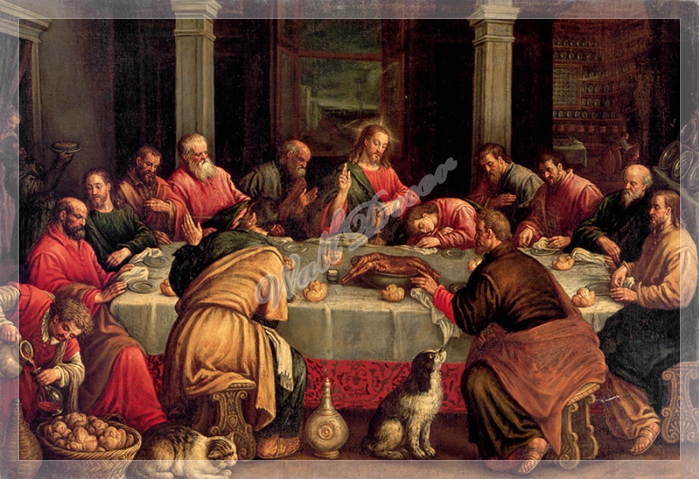 Иисус и двенадцать апостолов, изображение библейского сюжета