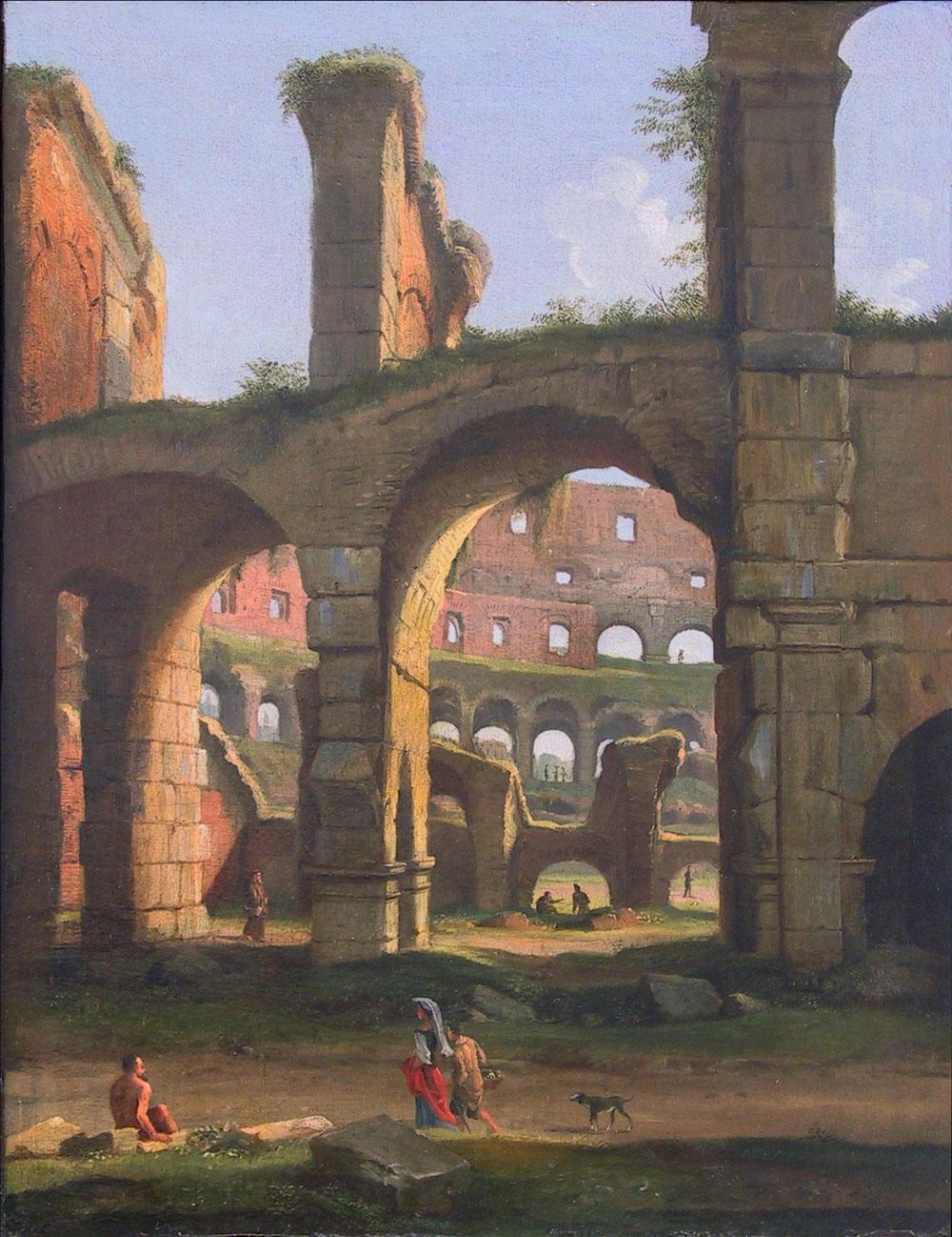 Классическая живопись изображающая элемент руин Колизея